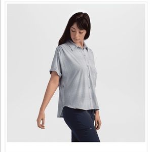 Outdoor Research Astroman W’s Sun Shirt. XS, S. Titanium Plaid.